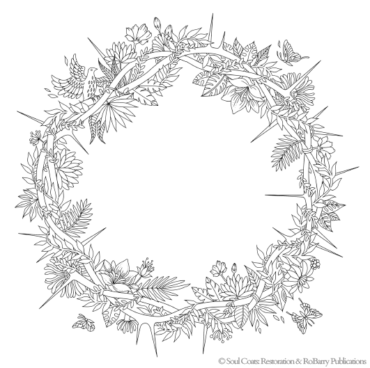 Love and the Crown of Thorns Coloring Page (Free)